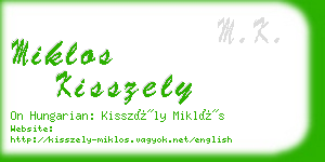 miklos kisszely business card